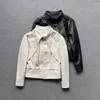 Women's Leather 2024genuine Jacket Spring and Autumn Soft Sheepskin Shirt Ear Slimming Short for Women