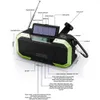 ラジオ5000MAH BluetoothスピーカーハンドクランクソーラーラジオAM/FM緊急ラジオLEDパワーディスプレイ懐中電灯IPX5防水パワーバンク