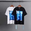 メンズTシャツXiaChaoブランドOw Ow Off Mona Lisa Oil Painting Arrow Shirt Sleeve Men and Women Casuare Light Loose Tシャツijgkylm1 ylm1