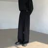 Męskie spodnie Mężczyźni luźni swobodny vintage wysoki talia szerokia noga pant mężczyzna Japonia Korean Streetwear Show mody proste spodnie