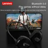 Kulaklıklar Lenovo X3 Kemik İletim Kulaklıkları TWS Bluetooth 5.0 Kulaklık Spor Çalışan Kulaklık Su Geçirmez Kablosuz Kulaklıklar Micphone ile