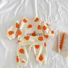 Clothing Sets Baby Clothing Set Fruit Print Baby Boys Suit Toddler Girls Hoodie Set H240508