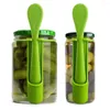 Forks Canning Fork Silicone Ring Stainless Steel Pickle Set Grabber Tool For Easy Olives Quick