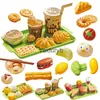 Kitchens Plaga Food Mini Kitchen Toy Udają zabawę Symulowane jedzenie dla Hamburger Miniaturowe akcesoria dla LDREN Girl Education