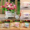 Decorative Flowers Wreaths Cycling Caps Masks Rattan Flower Basket Vase Tricycle vaiduryd