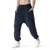 Men's Pants Fashionable Casual Harlan Large Pocket Flying Loose Outdoor High Waist Open Back Jumpsuit Foam House