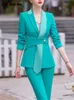 Cotvotee eleganckie solidne spodnie Suit 2023 Koreańskie biuro mody damskie Chic Blazer Jacket Casual garnitury 2 -częściowy zestaw 240112