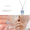 s925 sier womens nuraty blue topaz ser botton pendant engage Anniversaryネックレスジュエリードロップ配信DHSF9