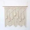 Macrame Tapestry Woven Boho Decor Macrame Wall Hanging Bohemian Room Geometric Art Tapestries Dekor present Dorm Room Decora 240113