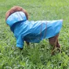 Cão vestuário pet cão com capuz capa de chuva reflexiva tira cães casaco de chuva impermeável et cão roupas ao ar livre para pequenos e médios cães vaiduryd