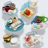 Fridge Magnets Afternoon Tea Stickers for Fridge Home Decorations for Refrigerator Chalkboard Food Styling Teapot Cake Kitchen Decorvaiduryd