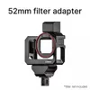 Câmeras Ulanzi Metal Gaiola para GoPro 11 10 9 8 Quadro de alumínio Caso Cold Shoes Mount 52mm Filtro Adaptador Anel para Gopro 11 10 9 8