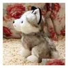 Pour chien P Ins Simation Husky Doll Stuff Animal et jouet Little Er Ha Petite taille Mode Cadeau de Noël Hy Wy Drop Livraison Dhnqj