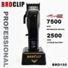 BRDCLIP BRD150 DLC Blade Hair Clipper Professional 7500RPM Brushless Motor Hair Clipper Cordless Haircut Machine Barber Trimmer 240112