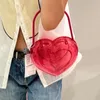 Akrilik Akşam Debriyaj Partisi Kalp Kutusu Kadınlar İçin Lüks Tasarımcı Çanta Çantası Moda Mini Sevimli Şeffaf Tote 240112