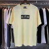 Designer Kith Tees Mens T-shirts Imprimé d'été 100% coton T-shirt décontracté pour hommes et femmes T-shirt de rue Luxury Us Size S-xl