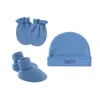 Новые шапки, шапки, капот Bebe Nouveau N, хлопок, 3 шт./компл., шапка для новорожденных + перчатки + носки для маленьких мальчиков и девочек, весенне-осенние аксессуары для новорожденных, аксессуары для новорожденных