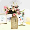 装飾のための花瓶のデスクトップ花瓶素朴な花の装飾織りガラスの結婚式のセンターピース