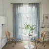 Cotton Linen Blending Curtains Road Pocket Shade Curtain Tassel for Kitchen Bedroom Living Room Bay Window Cabinet Curtain 240113