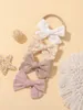 Hair Accessories 4Pcs/Set Baby Headband Nylon Infants Toddlers Elastic Band Born Girl Princess Bowknot Cute Wholesale