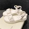 Sandalias Plataforma Zapatos de mujer Zapatillas planas Playa de verano Chanclas con punta abierta 2024 Vestido de marca de moda Zapatos femeninos al aire libre