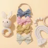 Hair Accessories 4Pcs/Set Baby Headband Nylon Infants Toddlers Elastic Band Born Girl Princess Bowknot Cute Wholesale