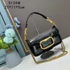 2024 Summer Transparent Loco Shoulder Real Leather Women's Designer Chain Totes Crossbody Bag Fashion Clear Patchwork Purses and Handbags Two Sizes 2579