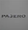 2 pcsset ABS 3D Silver Pajero Car Emblem Badge Body side Logo Decal Rear Sticker Accessories Decoration4250697