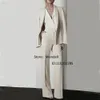 TRAF 2023 Women Suit Sleeves 2Piece Set 1 Button Button Slim Custom Dress Party Party Short Set's Clothing Pant 240112