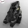 Veste en cuir PU hommes noir veste en simili cuir souple moto Biker mode manteaux en cuir homme Bomber veste poches vêtements 240112