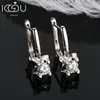 IOGOU Earrings Trend Dangle Huggie Earring 100% 925 Sterling Silver Hoops Woman Original Jewelry for Girls 240112