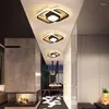 Plafoniere Lampada a LED per corridoio corridoio guardaroba quadrato nero illuminazione moderna nel corridoio balcone decorazioni per la casa lampada