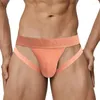 Cuecas masculinas 3pcs algodão homem roupa interior conjunto cintura baixa gay u convexo garfo alto respirável calcinha de biquíni atacado