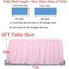 6ft Witte Tule Tafelrok Voor Rechthoek Ronde Ruche Tutu Tafelkleed Bruiloft Baby Shower Verjaardagsfeestje Decor 240112