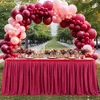 Spódnica na imprezę urodzinowe plisowane deser deserowe okładka ślub świąteczny Skirting Baby Shower Home El Decor 240112