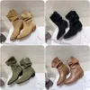 Women Tabi Western Cowboy Boots Luxury Designer Autumn and winter styles Calf leather high mercerized suede fashion Leather spike Boots