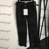 Trendiga tryck jeans kvinnor lyx denim byxor klassisk midjebältesdesigner jean pant 2 färger hip jeans pant