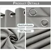 Waterproof And Windproof Outdoor Curtain Top Grommets For Gardens Balconies Blackout Drapes 240113