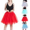 Jupes robes de soirée femmes été Vintage jupe en Tulle adulte fantaisie Ballet Dancewear Costume robe de bal Mini 3 couches princesse