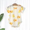 Nieuwe Rompertjes Baby Dunne Katoenen Mesh Korte Mouw Babykleding Body Pasgeboren Jongens en Meisjes Eendelige Kleding Bebes Recien Nacidos 0 A 3