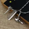 Colliers pendentifs outils sèche-cheveux/ciseaux/peigne pendentifs Collier pour hommes femmes salon de coiffure commode présent Collier bijoux créatifs