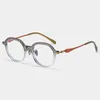 Sunglasses Frames Niche Hipster Square Retro Glasses Frame Men's And Women's Fashion Literary Multi-color Pure Titanium Optical Prescription