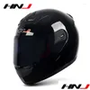 Motorcycle Helmets Motor Hnj Helm Off-Road Helmet Pengendara Sertifikasi Ece Pria Wanita Kucing Wajah Penuh Sepeda Motocross Moto Drop Otg8B