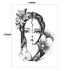 Makeup figure Traditional beauty shedding tears, geisha, colorful water transfer printed flower arm anti genuine tattoo sticker