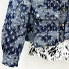 PFHQ giacche di jeans di lusso leggere con paillettes per uomo personalizzato di alta qualità bello moda usurato cappotto autunnale vintage 21Z2683 240112