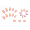 HEALLOR 24pcsBox French Artificial Detachable Manicure Tool Fake Nails Square Head False Wearable Nail Tips 240113