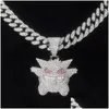 Met diamanten ingelegde elf hiphop hanger legering Fl diamant-strass Cubaanse ketting sieraden cadeau voor mannen en drop-levering Dhi1J
