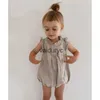 ROMPERS MILANCEL Summer Bodysuit Korean Botton Botton Rleen Bodysuit H240508