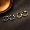 Knobspin D Color Loop Earring 925 Sterling Sliver Plated With 18K White Gold for Women Sparkling Fine SMEEXKE 240112