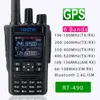 Talkie Radtel RT490 GPS Blutooth APP Amateur Ham Two Way Radio 256CH Air Band Walkie Talkie USBC VOX SOS LCD Police Scanner Aviation